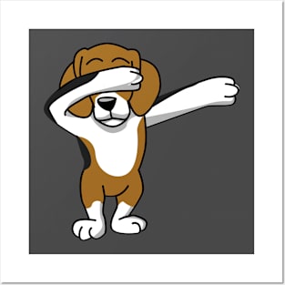 Cute Dabbing Beagle Dab Dance Posters and Art